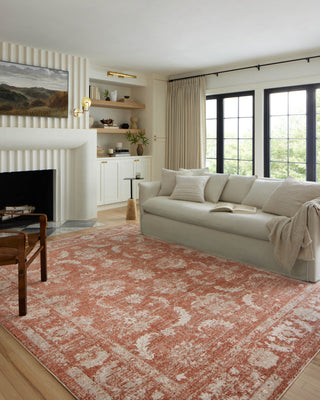 Loloi II Odette Rust / Ivory 2'-7" x 16'-0" Runner Rug