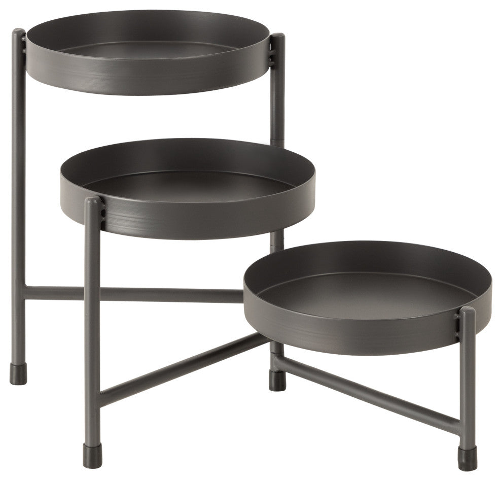 Finn Tiered Tabletop Planter, Gray 7.25x7.25x10