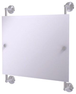 Monte Carlo Landscape Frameless Rail Mounted Mirror, Satin Chrome