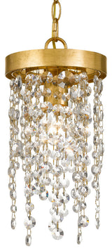 Crystorama WIN-610-GA-CL-MWP, 1-Light Pendant, Antique Gold