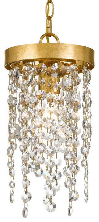 Crystorama WIN-610-GA-CL-MWP, 1-Light Pendant, Antique Gold