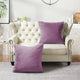 Heavy Faux Fur Throw Pillow Covers 2pcs Set, Wood Rose, 26''x26''