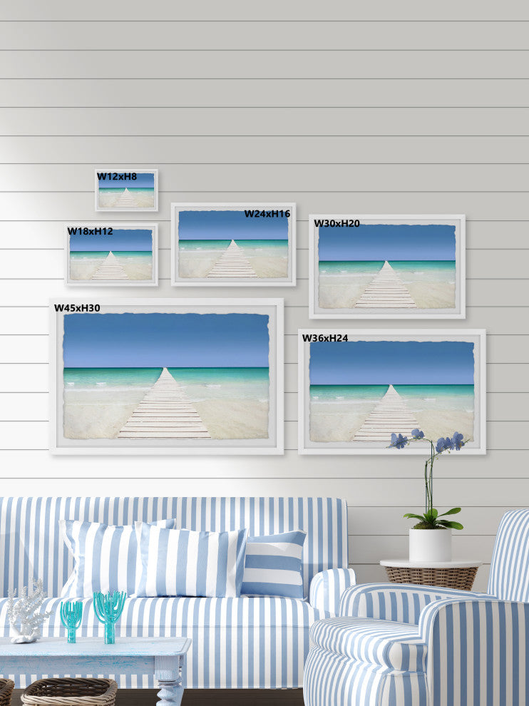 "Smell the Ocean Breeze" Framed Painting Print, 30x20