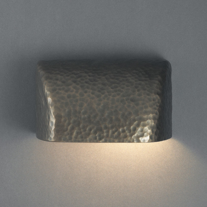 Ambiance Small Scoop, Hammered Polished Brass, Incandescent