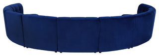 Limitless Velvet Upholstered 9-Piece Modular Sectional, Navy