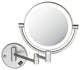 Circular LED Wall Mount Magnifying Make Up Mirror, Brushed Nickel