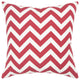 Red Ivory Chevron Down Filled Throw Pillow