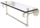 Clearview 16" Glass Shelf and Towel Bar and Groovy Accents, Polished Nickel