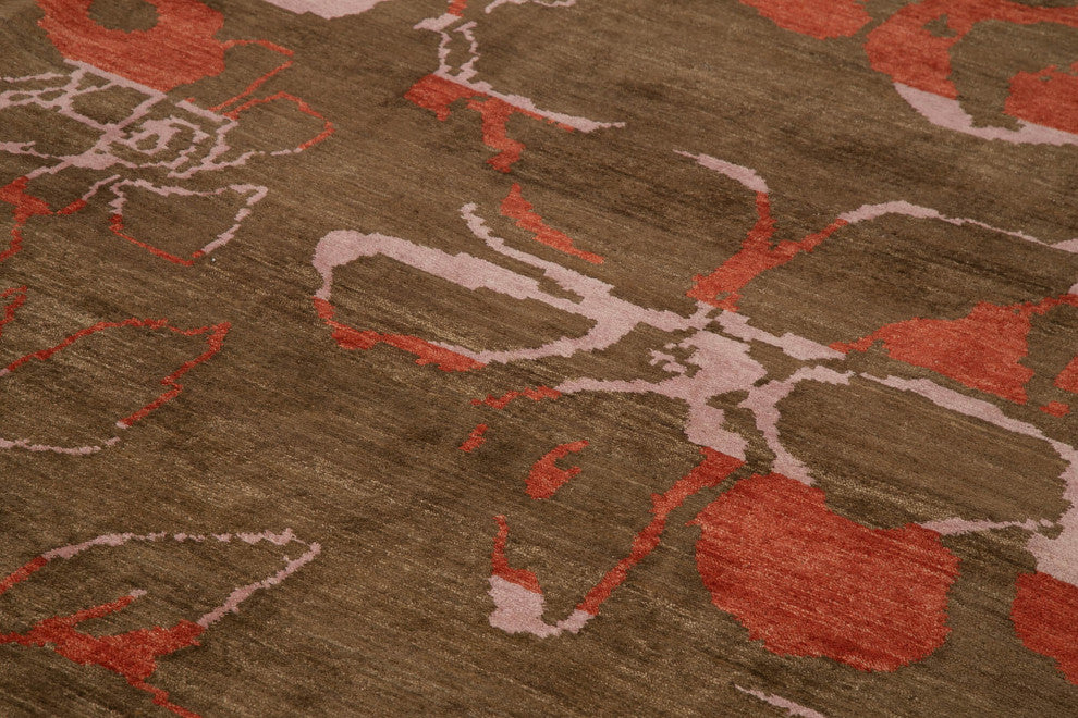 Rug N Carpet - Hand-Knotted Oriental 10' x 13' 9" Pastel Oushak Area Rug