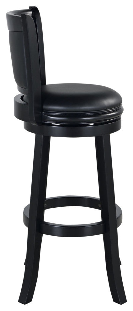 Boraam Augusta 34" Extra Tall Swivel Bar Stool, Black