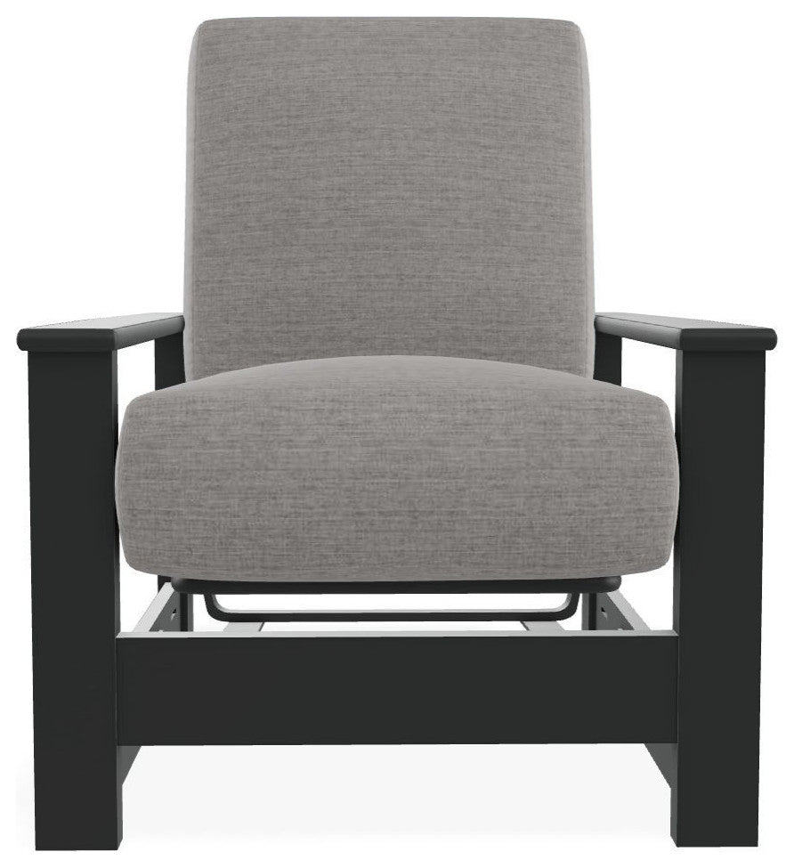 Leeward Deep Seat Outdoor Armchair with Hidden Motion, Rain Graystone/Graphite