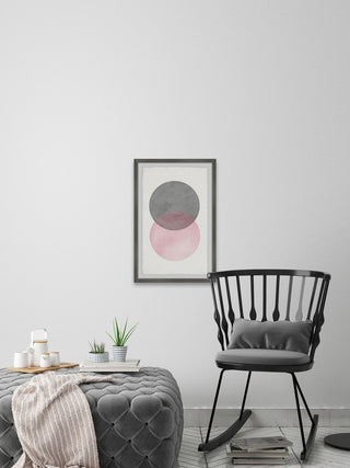 "Circle Texture" Framed Painting Print, 24"x36"