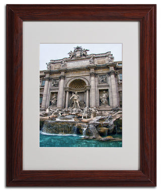 'Trevi Fountain' Matted Framed Canvas Art by CATeyes