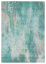 Machine Washable Indoor/Outdoor Chantille ACN1640 Teal 10' x 14' Rug