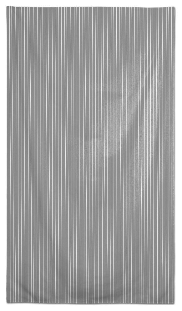Gray Loose Lines 58 x 102 Outdoor Tablecloth