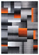 Elio Collection Color Blocked Area Rug, Orange, 8' X 10'