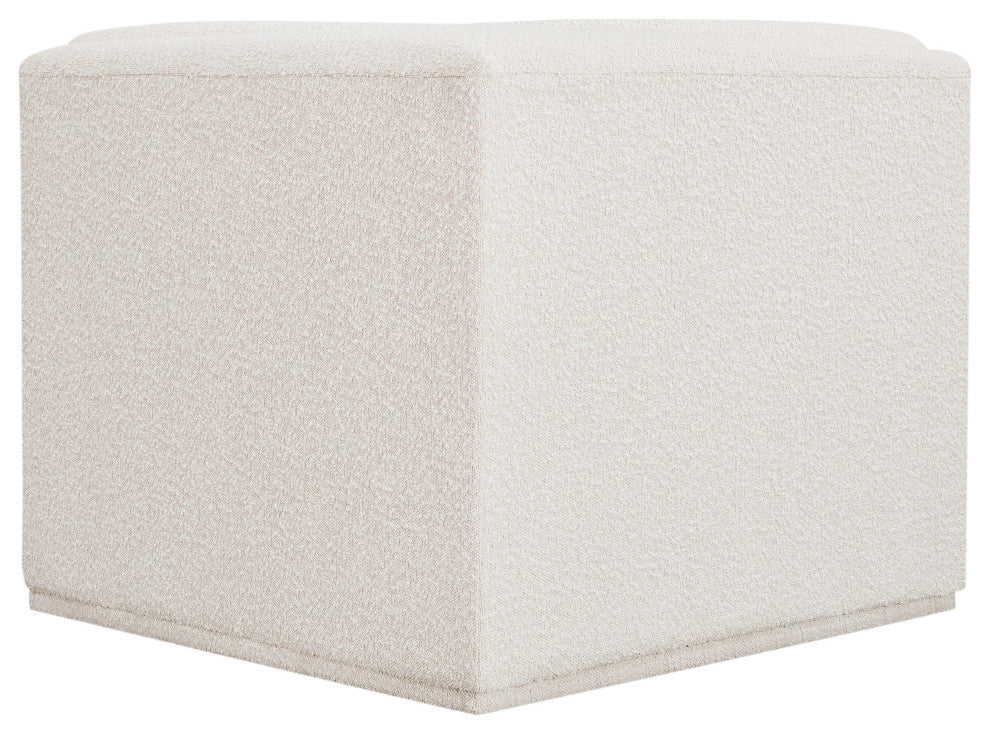 Ollie Black Boucle Fabric Chair, Cream, Corner Chair