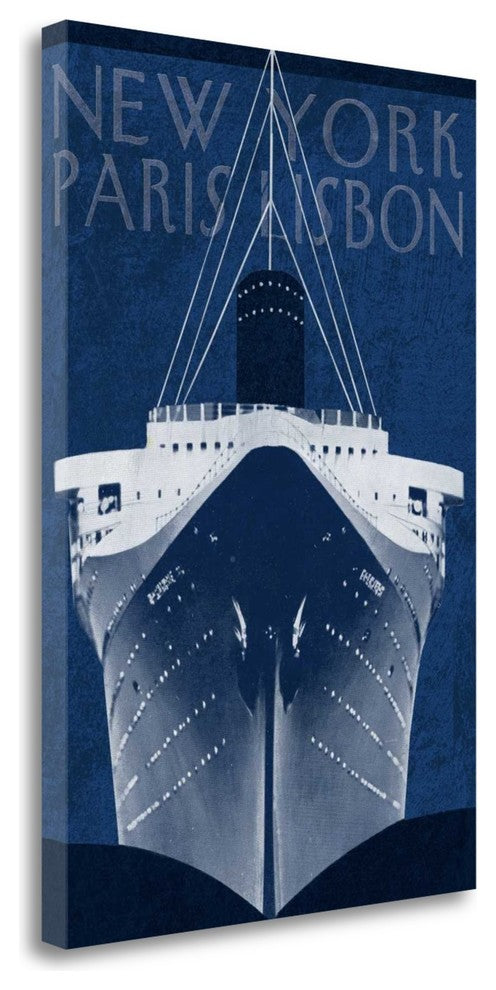 "Passage Atlantique Blueprint" By Wild Apple Portfolio, Gallery Wrap Canvas
