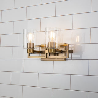 Estes 2 Light Bath Vanity Light, Aged Brass