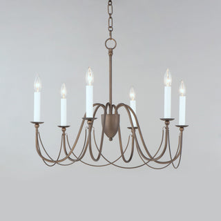 Maxim Lighting Plumette 6-Light Chandelier, Chestnut Bronze, 12166CHB