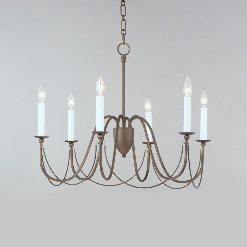 Maxim Lighting Plumette 6-Light Chandelier, Chestnut Bronze, 12166CHB
