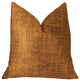 Marmalade Brown and Gold Luxury Throw Pillow, 20"x20"