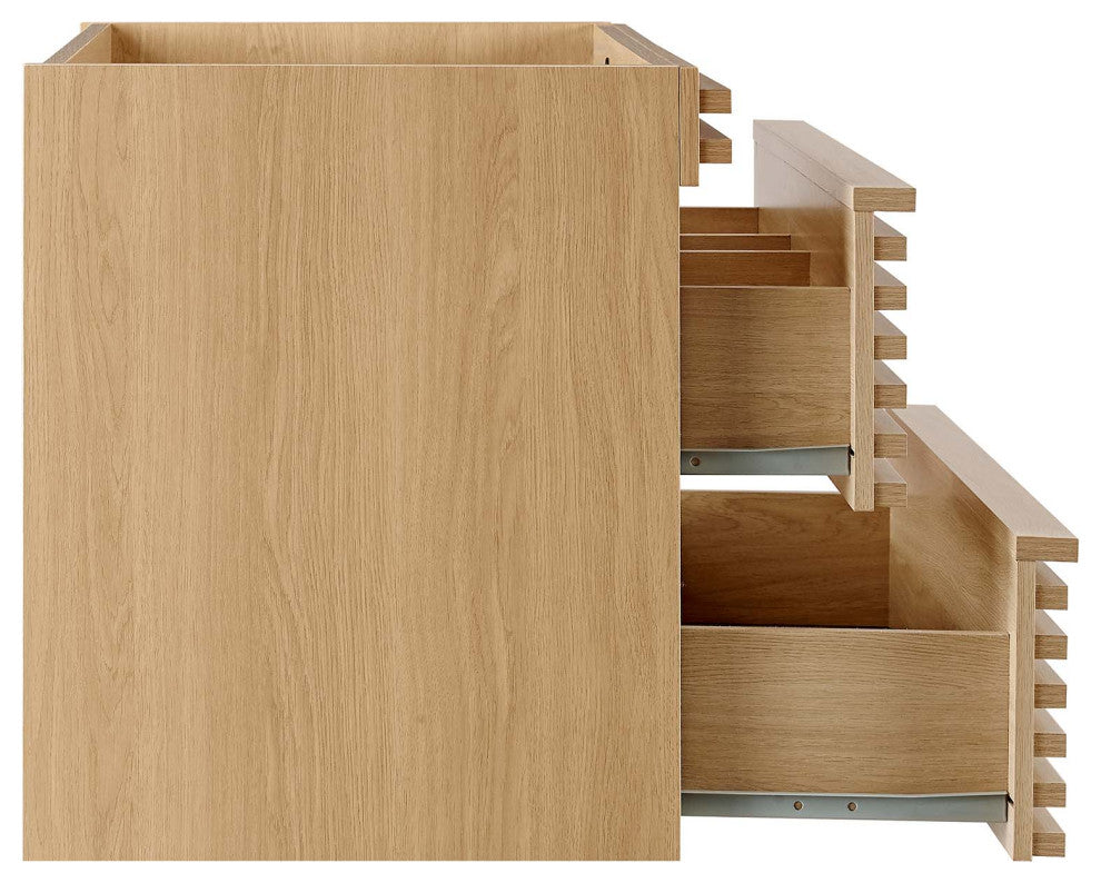 Render 30" Wall-Mount Bathroom Vanity, Oak