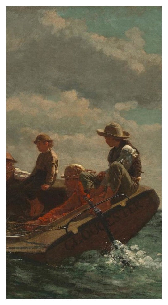 "Breezing Up (center)" Digital Paper Print by Winslow Homer, 24"x42"