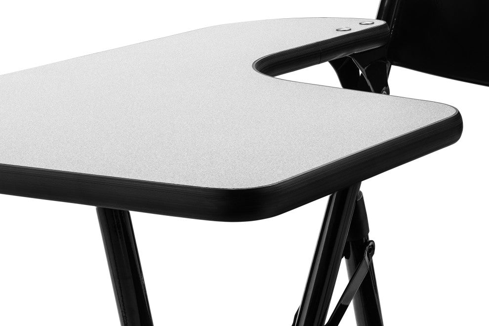 NPS 5200 Tablet Arm Folding Chair, Right Arm, Black, Set of 2