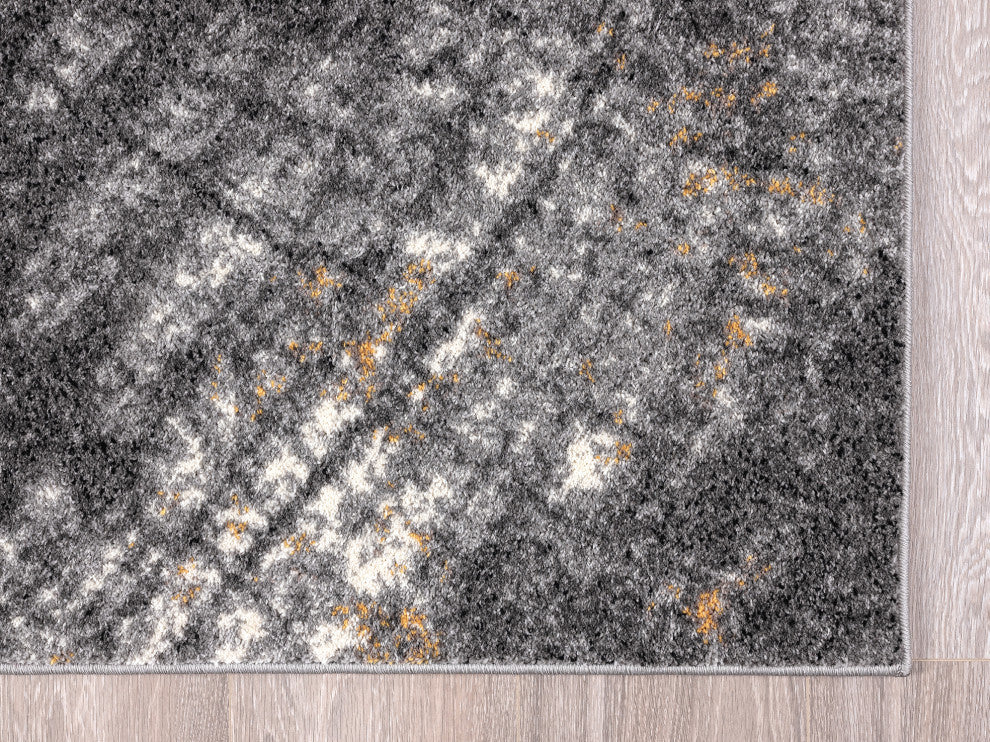 Abani Laguna LAG140A Grey Fractured Wood Area Rug