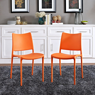 Modway Modway Hipster Dining Side Chairs, Set of 2, Orange