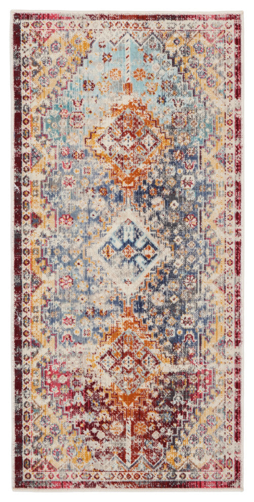 Nourison Vintage Kashan 2' x 4' Multicolor Vintage Indoor Area Rug