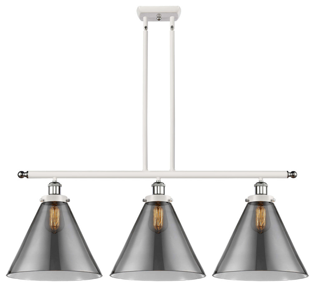 Innovations 916-3I-WPC-G43-L-LED 12" 3 Light Island Light White Polished Chrome
