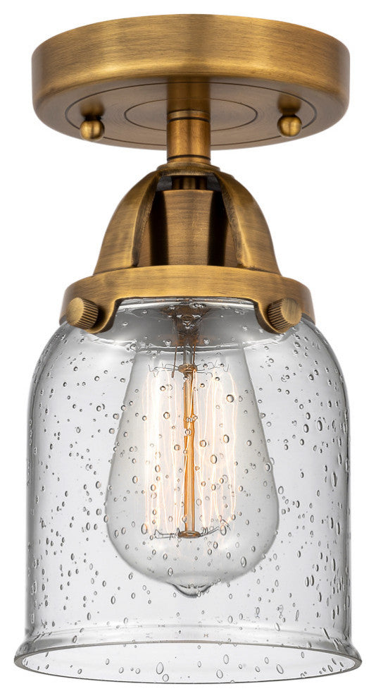 Small Bell Semi-Flush Mount, Brushed Brass, Seedy, Seedy