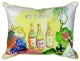 Betsy Drake Wine Bottles Small Indoor/Outdoor Pillow 11x14