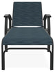 Belle Isle Sling 4-Position Outdoor Chaise Lounge, Nimbus Ocean/Graphite