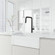 VIGO Parsons 18" H Single Handle Pull-Down Sprayer Kitchen Faucet, Matte Black, Without Extras