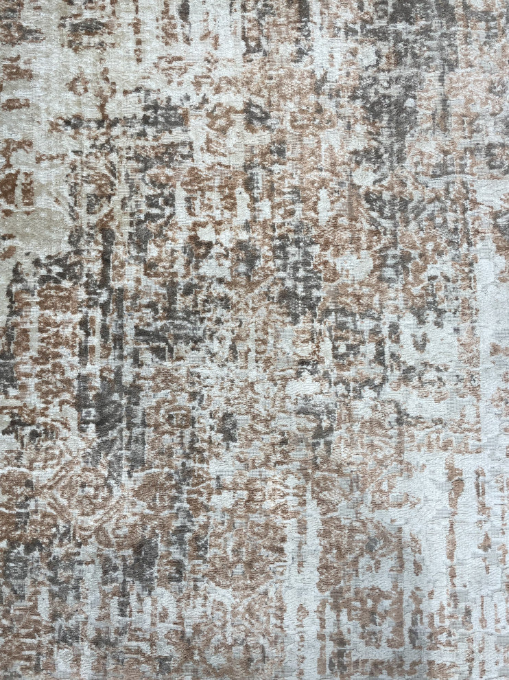 Hand-Knotted Wool Copper Transitional Modern Modern Rug, 7' X 9'