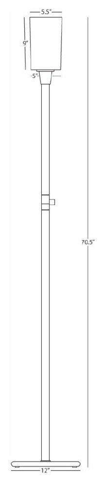 Robert Abbey RA-Z2068 1-Light Torchiere, Rico Espinet Nina