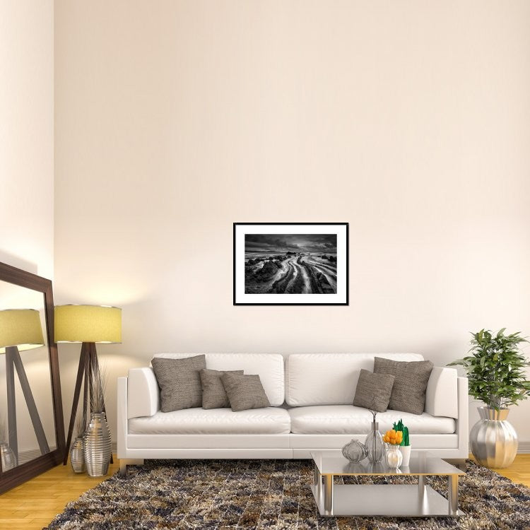 "Dark Barrika" Framed Digital Print by Antonio Carrillo Lopez, 38x27"