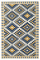 NuStory Mosaic Panja Hand-Made Contemporary Area Rug in Blue, 5' x 8'