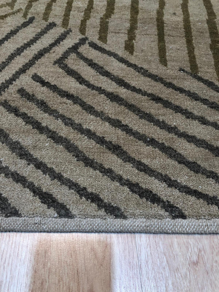 Gold Transitional Modern Ningxia Area Rug