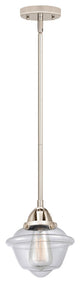 Small Oxford Mini Pendant, Polished Nickel, Clear, Clear