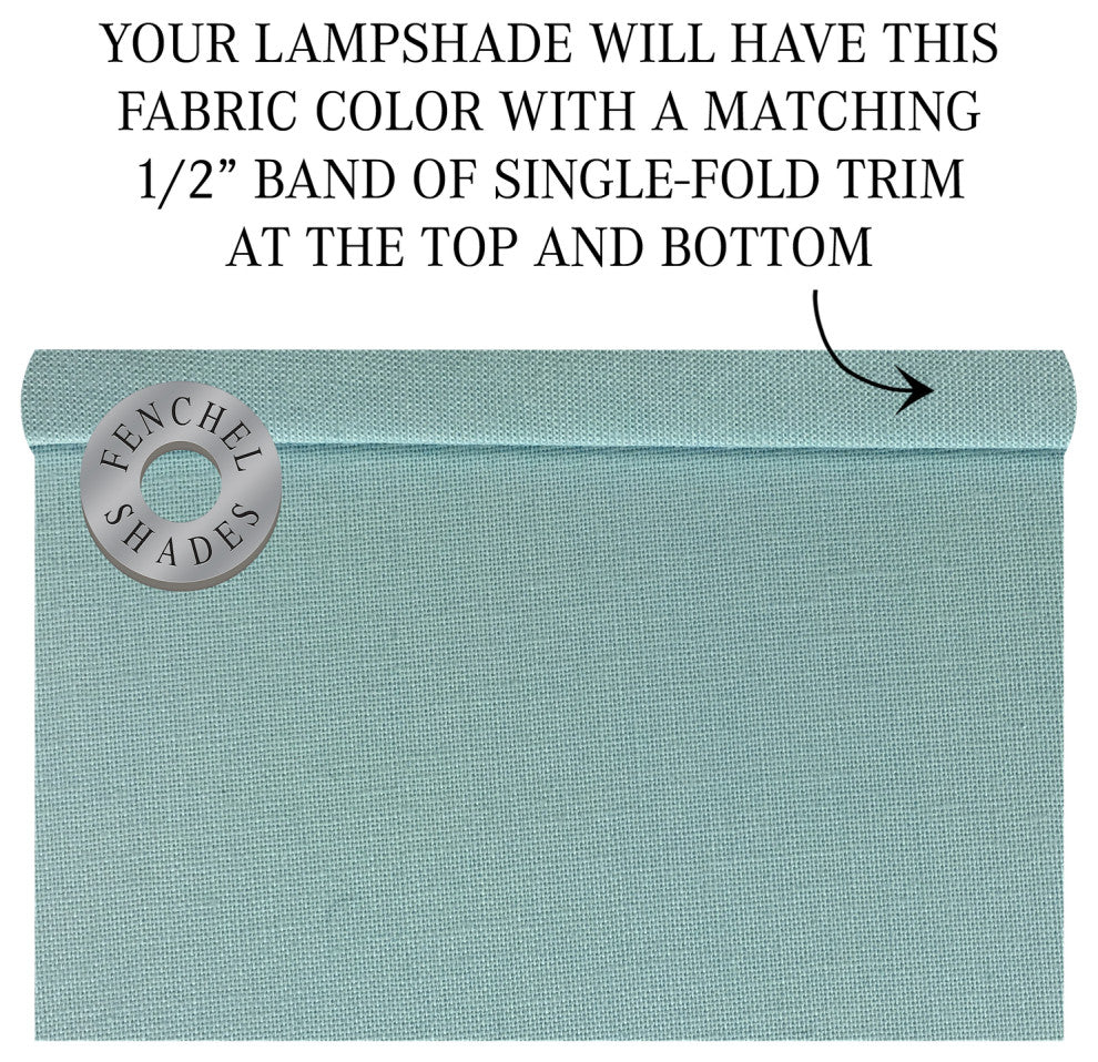 Fenchel Shades 10"x12"x8" Spider Attachment Empire Lamp Shade, Linen Dusty Blue