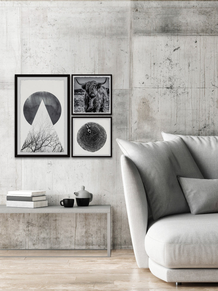Hairy Cow Triptych, 3-Piece Set