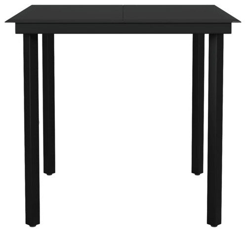 vidaXL Patio Dining Set 3 Piece Black Garden Outdoor Table and Chair Furniture