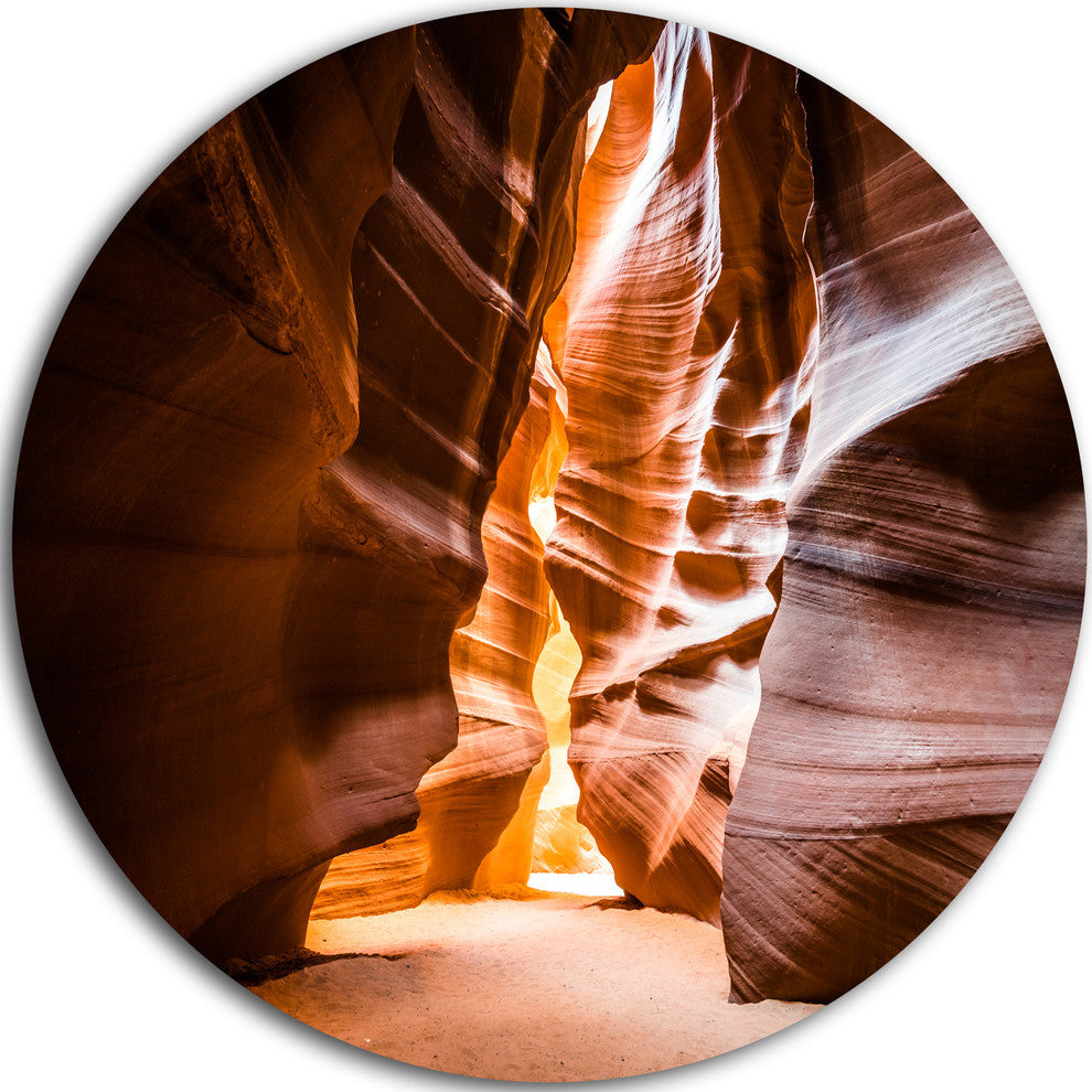 Antelope Canyon In Sunshine, Landscape Photo Round Wall Art, 11"