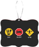 Eat Sleep Gym Design Rectangle Christmas Tree Ornament