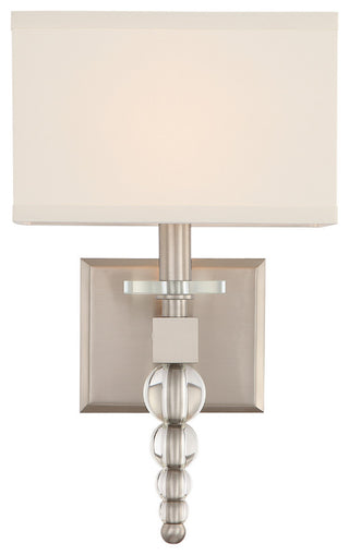 CRYSTORAMA CLO-8892-BN Clover 1 Light Brushed Nickel Sconce
