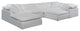7PC Slipcovered U-Shaped Pit Sectional Sofa | White